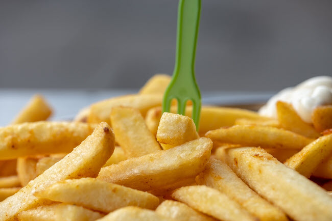 French Fries with fork