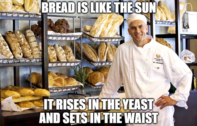 Bread is like the sun.